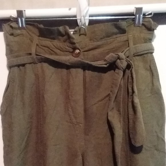 AE STUDIO CASUAL PAPERBAG WAIST PANTS - Picture 4 of 8